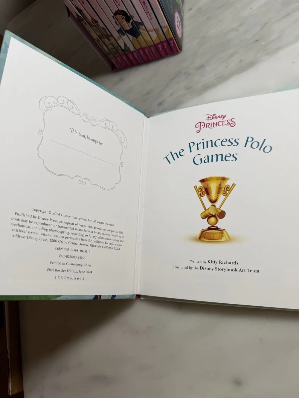 Disney 5 Minute Princess Stories Box Set - 12 Books Pink Hardcover Treasury
